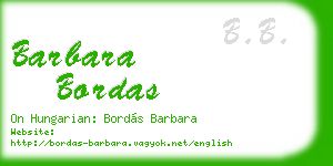 barbara bordas business card