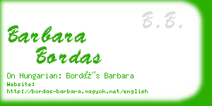 barbara bordas business card